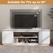 Costway Fireplace TV Stand for TVs up to 80" with Electric Fireplace 3 Adjustable Shelves Black/White